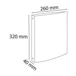 Gyűrűs könyv, 4 gyűrű, 40 mm, A4, karton, EXACOMPTA, zöld