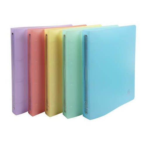 Gyűrűs könyv, 4 gyűrű, 40 mm, A4, EXACOMPTA, vegyes pasztell színek