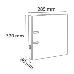 Iratrendező, 80 mm, A4, karton, EXACOMPTA "Aquarel", pasztell korall