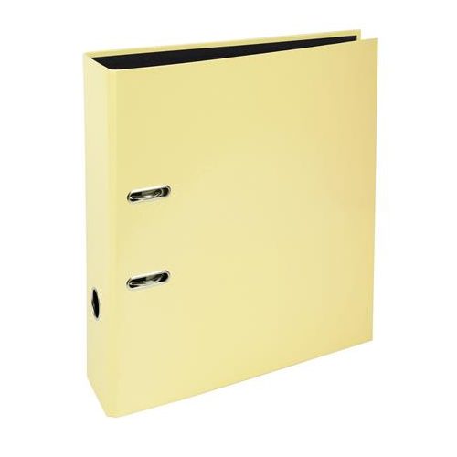 Iratrendező, 80 mm, A4, karton, EXACOMPTA "Aquarel", pasztell sárga