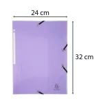 Gumis mappa, PP, A4, EXACOMPTA "Chromaline Pastel", lila