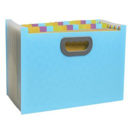   Harmonika irattartó, A4, PP, 24 rekeszes, EXACOMPTA "Pop'NCo", ciánkék