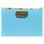 Harmonika irattartó, A4, PP, 24 rekeszes, EXACOMPTA "Pop'NCo", ciánkék