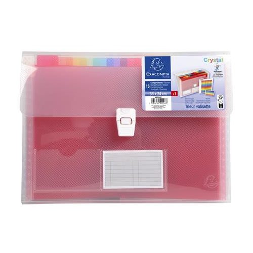 Harmonikamappa, A4, PP, 13 rekeszes, EXACOMPTA