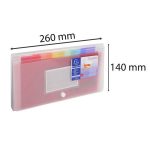 Harmonikamappa, 260x140mm, PP, 7 rekeszes, EXACOMPTA