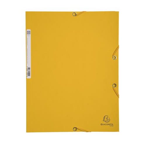 Gumis mappa, prespán, A4, EXACOMPTA, sárga