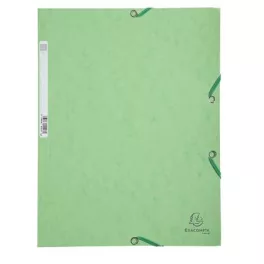 Gumis mappa, prespán, A4, EXACOMPTA, lágy zöld