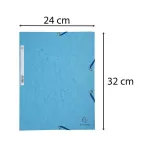 Gumis mappa, prespán, A4, EXACOMPTA, türkiz