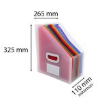 Harmonika iratpapucs, 265x325 mm, PP, 12 rekeszes, EXACOMPTA, színes