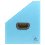 Harmonika iratpapucs, 265x325 mm, PP, 12 rekeszes, EXACOMPTA "Pop'NCo", ciánkék