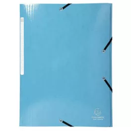   Gumis, mappa, karton, A4, EXACOMPTA "Iderama", világoskék