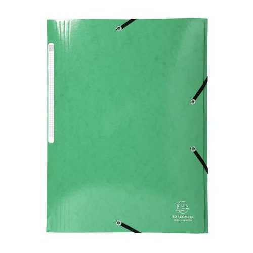 Gumis, mappa, karton, A4, EXACOMPTA "Iderama", sötét zöld