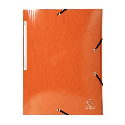 Gumis, mappa, karton, A4, EXACOMPTA "Iderama", narancs