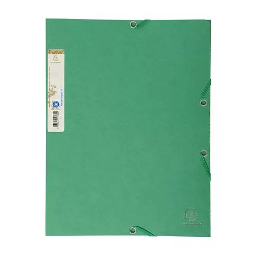 Gumis mappa, karton, A4, EXACOMPTA "Forever®", zöld