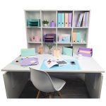 Könyökalátét, karton, 575x375 mm, EXACOMPTA "Aquarel", pasztell kék