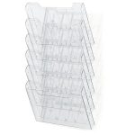 Katalógustartó, fali, fekvő, A4, 6 rekeszes, EXACOMPTA "Office", áttetsző