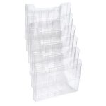 Katalógustartó, fali, fekvő, A4, 6 rekeszes, EXACOMPTA "Office", áttetsző