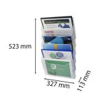 Katalógustartó, fali, fekvő, A4, 6 rekeszes, EXACOMPTA "Office", áttetsző