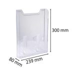 Katalógustartó fali elem, A4, álló, EXACOMPTA "Office", áttetsző