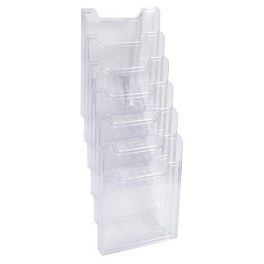   Katalógustartó, fali, A4, álló, 6 rekeszes, EXACOMPTA "Office", áttetsző