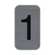 Információs tábla, öntapadó, 2,5x4,4 cm, alumíniumhatású, EXACOMPTA, 1-es