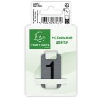 Információs tábla, öntapadó, 2,5x4,4 cm, alumíniumhatású, EXACOMPTA, 1-es