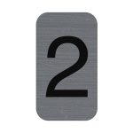 Információs tábla, öntapadó, 2,5x4,4 cm, alumíniumhatású, EXACOMPTA, 2-es