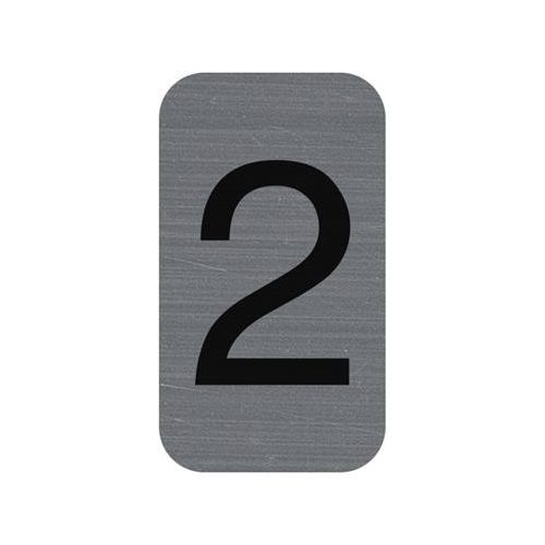 Információs tábla, öntapadó, 2,5x4,4 cm, alumíniumhatású, EXACOMPTA, 2-es