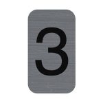 Információs tábla, öntapadó, 2,5x4,4 cm, alumíniumhatású, EXACOMPTA, 3-as