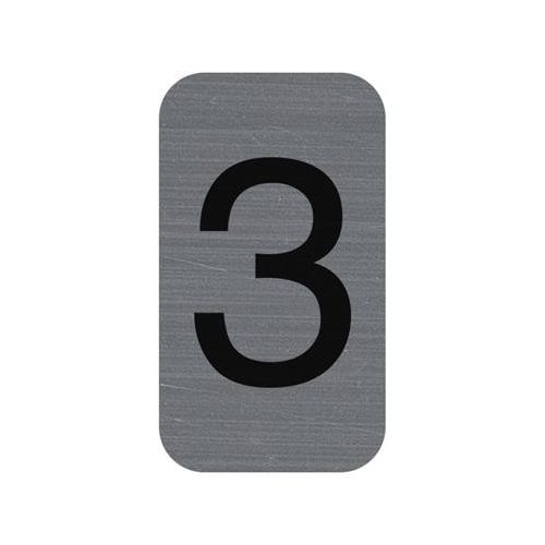 Információs tábla, öntapadó, 2,5x4,4 cm, alumíniumhatású, EXACOMPTA, 3-as