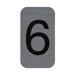 Információs tábla, öntapadó, 2,5x4,4 cm, alumíniumhatású, EXACOMPTA, 6-os