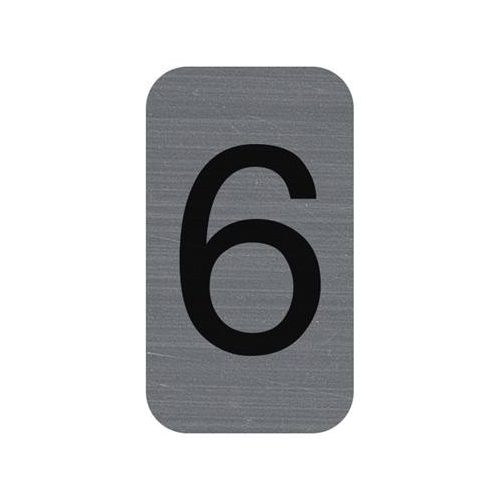 Információs tábla, öntapadó, 2,5x4,4 cm, alumíniumhatású, EXACOMPTA, 6-os