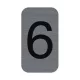 Információs tábla, öntapadó, 2,5x4,4 cm, alumíniumhatású, EXACOMPTA, 6-os