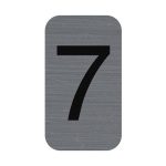 Információs tábla, öntapadó, 2,5x4,4 cm, alumíniumhatású, EXACOMPTA, 7-es