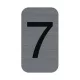 Információs tábla, öntapadó, 2,5x4,4 cm, alumíniumhatású, EXACOMPTA, 7-es