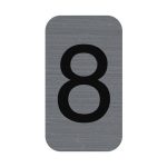 Információs tábla, öntapadó, 2,5x4,4 cm, alumíniumhatású, EXACOMPTA, 8-as