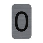 Információs tábla, öntapadó, 2,5x4,4 cm, alumíniumhatású, EXACOMPTA, 0-ás