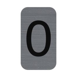   Információs tábla, öntapadó, 2,5x4,4 cm, alumíniumhatású, EXACOMPTA, 0-ás