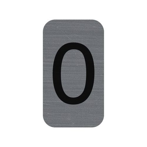 Információs tábla, öntapadó, 2,5x4,4 cm, alumíniumhatású, EXACOMPTA, 0-ás