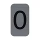Információs tábla, öntapadó, 2,5x4,4 cm, alumíniumhatású, EXACOMPTA, 0-ás