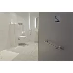 Információs tábla, öntapadó, 7,5x7,5 cm, alumíniumhatású, EXACOMPTA, "Mozgáskorlátozottak részére"