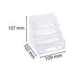 Névjegykártya tartó, asztali, 4 rekesz, EXACOMPTA "Office", áttetsző