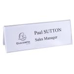 Névtábla tartó, asztali, 210x60x170 mm, EXACOMPTA