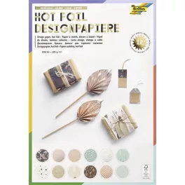   Dekorpapír, A4, 165 g, 12 lap, FOLIA, 12 különböző mintával