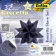 Bascetta csillag készlet, 14,5x14,5 cm, 90 g, 32 lap, FOLIA, kék-indiai álom