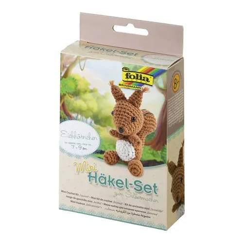 Mini horgolókészlet, FOLIA, mókus