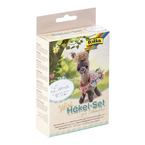 Mini horgolókészlet, FOLIA, láma