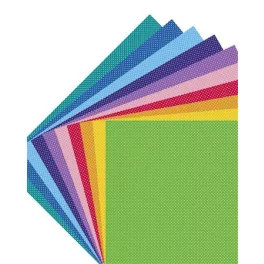   Dekorkarton, 2 oldalas, 50x70 cm, 300 g, 10 lap, FOLIA "Dots Small", pöttyös, 10 különböző szín