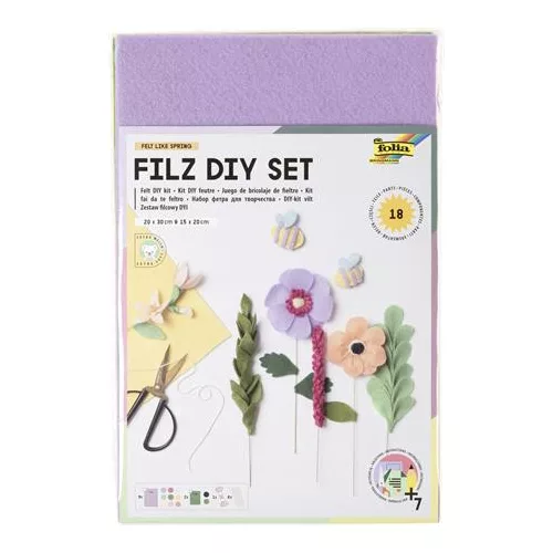 Kreatív filc készlet, FOLIA, tavasz
