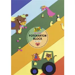   Dekorkarton, 2 oldalas, A3, 300 g, 10 lap, FOLIA, „Basic”, vegyes színek